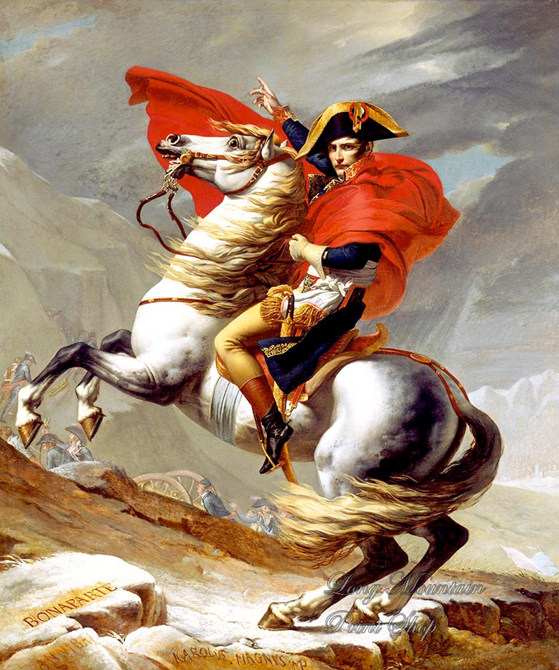 Napoleón cruzando los Alpes, de Jacques-Louis David. Foto: Wikipedia
